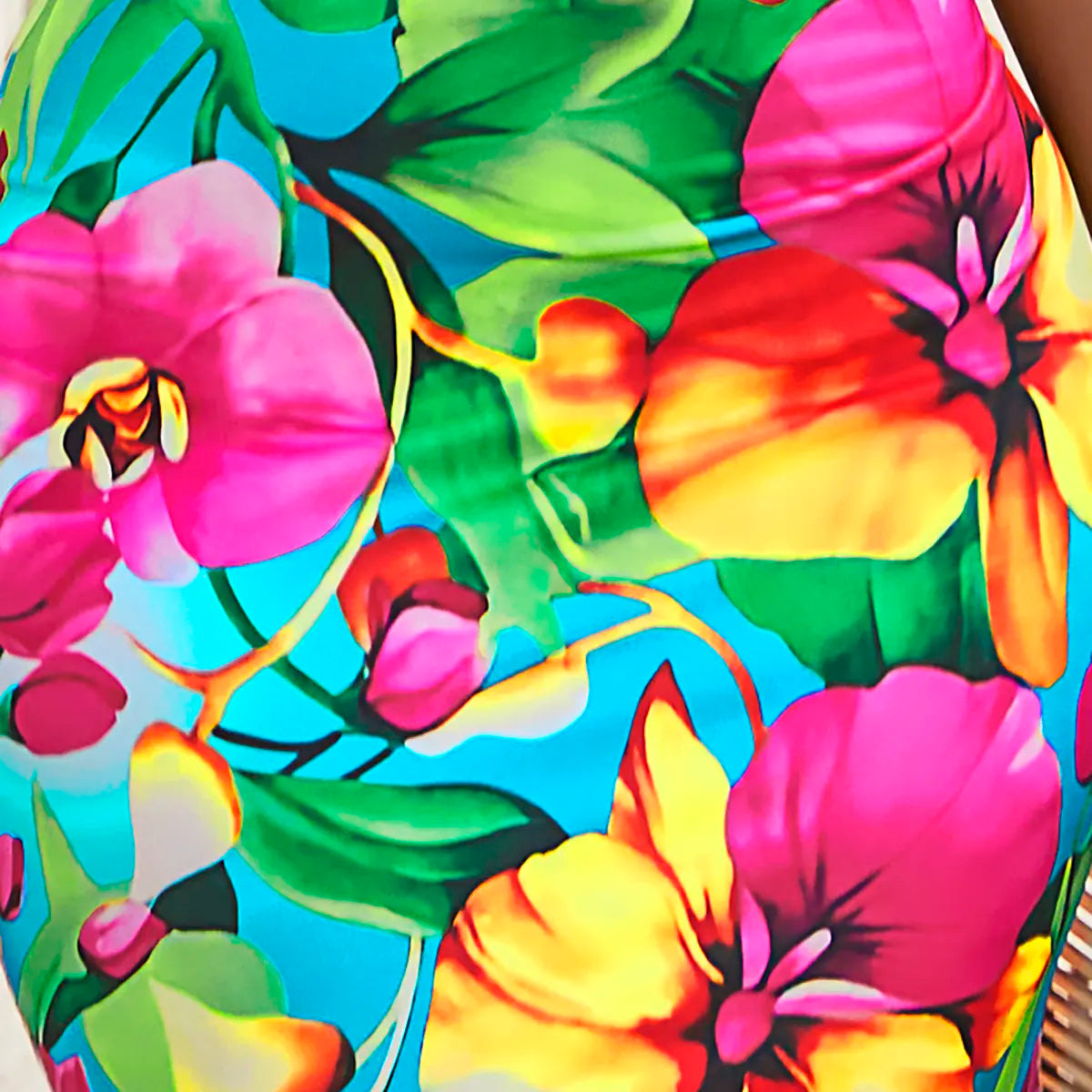 Chicme Women'S Allover Floral Print Mermaid Hem Tube Dress/Seaside Vacation Sleeveless Skirt